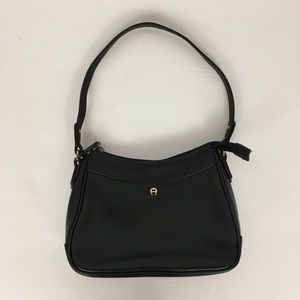 Etienne Aigner Black Leather Shoulder Bag Small
